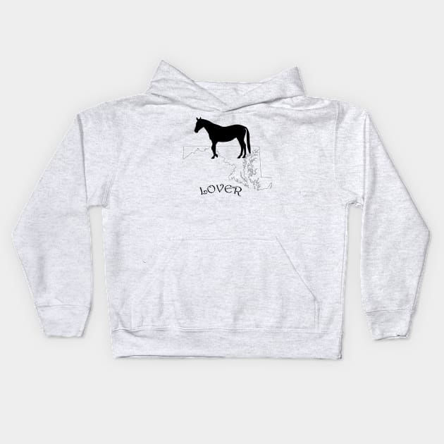 Maryland Horse Lover Gift Kids Hoodie by Prairie Ridge Designs